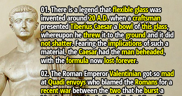 A Roman merchant who sold fake jewels was sentenced to face a lion in the  arena.