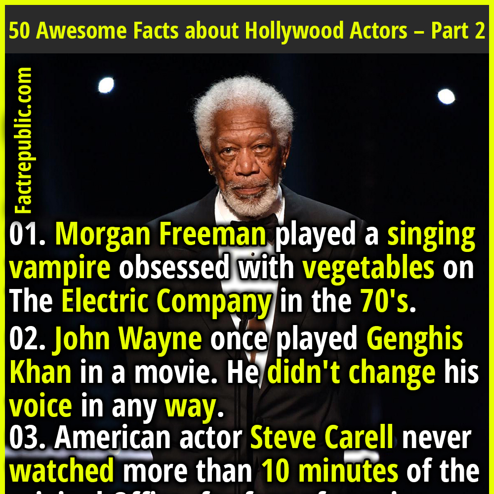 50 Awesome Facts about Hollywood Actors - Part 2 - Fact Republic